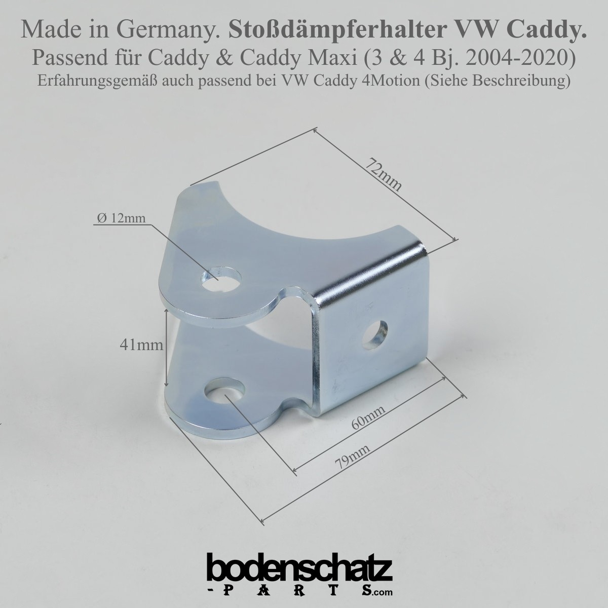 Preview: Halter Aufnahme Stossdämpfer VW Caddy Hinterachse 2004-2020 / EXTRA VERZINKT